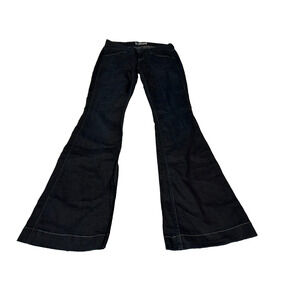 Hudson Women's Gemini Blue Stretch Low Rise Flared Jeans in Dark Wash Size 26